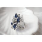 Blue Petaled Diamond Ring