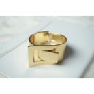 Gold Hinged Buckle Cuff Bracelet
