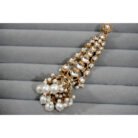Pearl Kundan Studded Jhumka Earrings