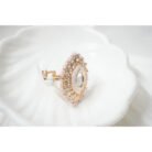 Pear shaped Kundan Polki Ring