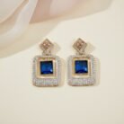 Blue AD Golden Earrings