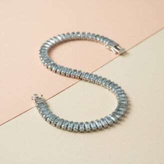 Crystal Silver Tennis Bracelet
