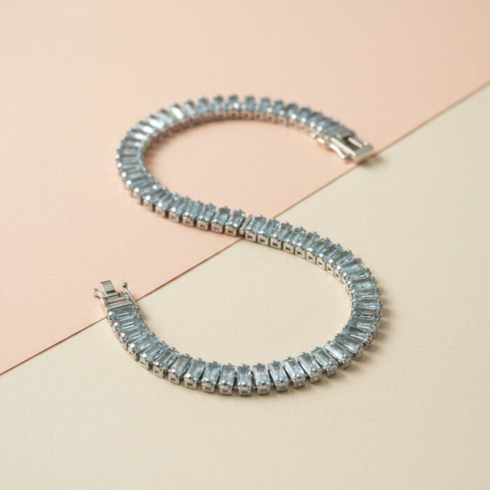 Crystal Silver Tennis Bracelet