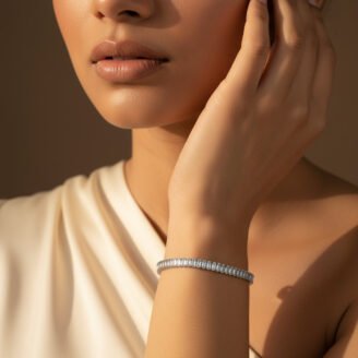 Crystal Silver Tennis Bracelet