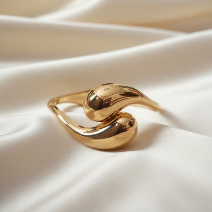 Gold Teardrop Cuff Bracelet