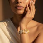 Leaf Gold Circular Bracelet