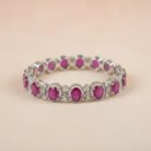 Pink Oval AD Tennis Bracelet