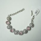 Pink & Silver Oval Bracelet