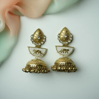 Sabyasachi Gold Plated Jhumka Earrings