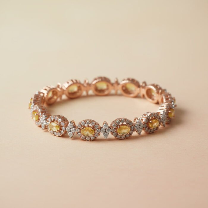 Yellow AD Tennis Bracelet