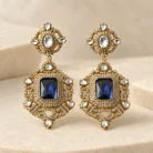 Blue Crystal Drop Earrings