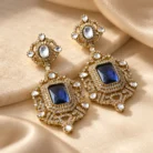 Blue Crystal Drop Earrings