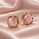 Bomb Pink Stud Earrings