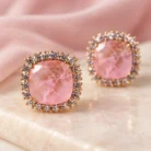 Bomb Pink Stud Earrings
