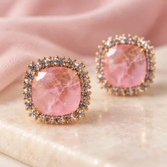 Bomb Pink Stud Earrings