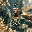 Blue & Black Meenakari Kundan Dangler Earrings